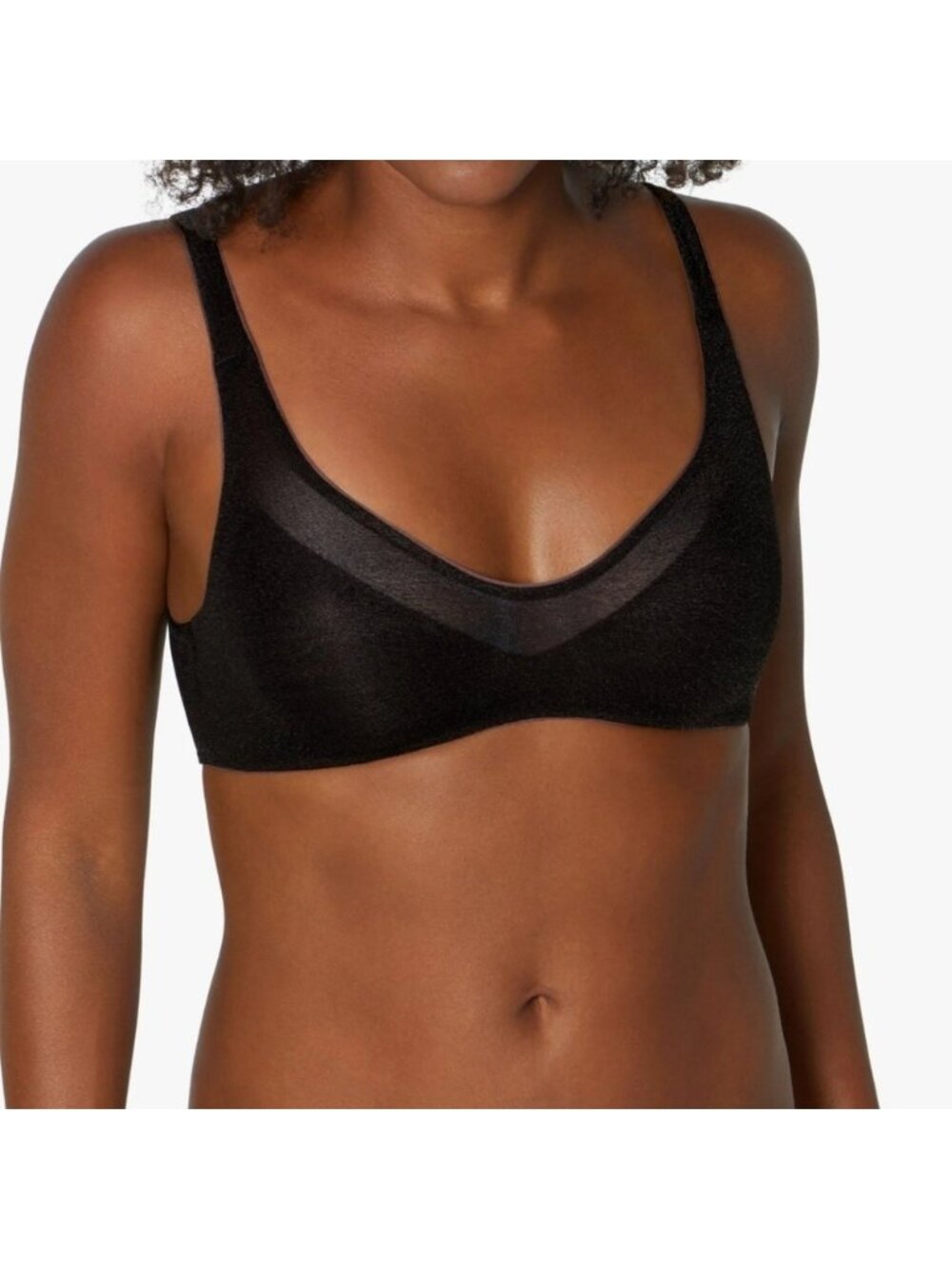 Sloggi Oxygene Infinite Soft Wireless Bra Bralette Black Womens size XS New